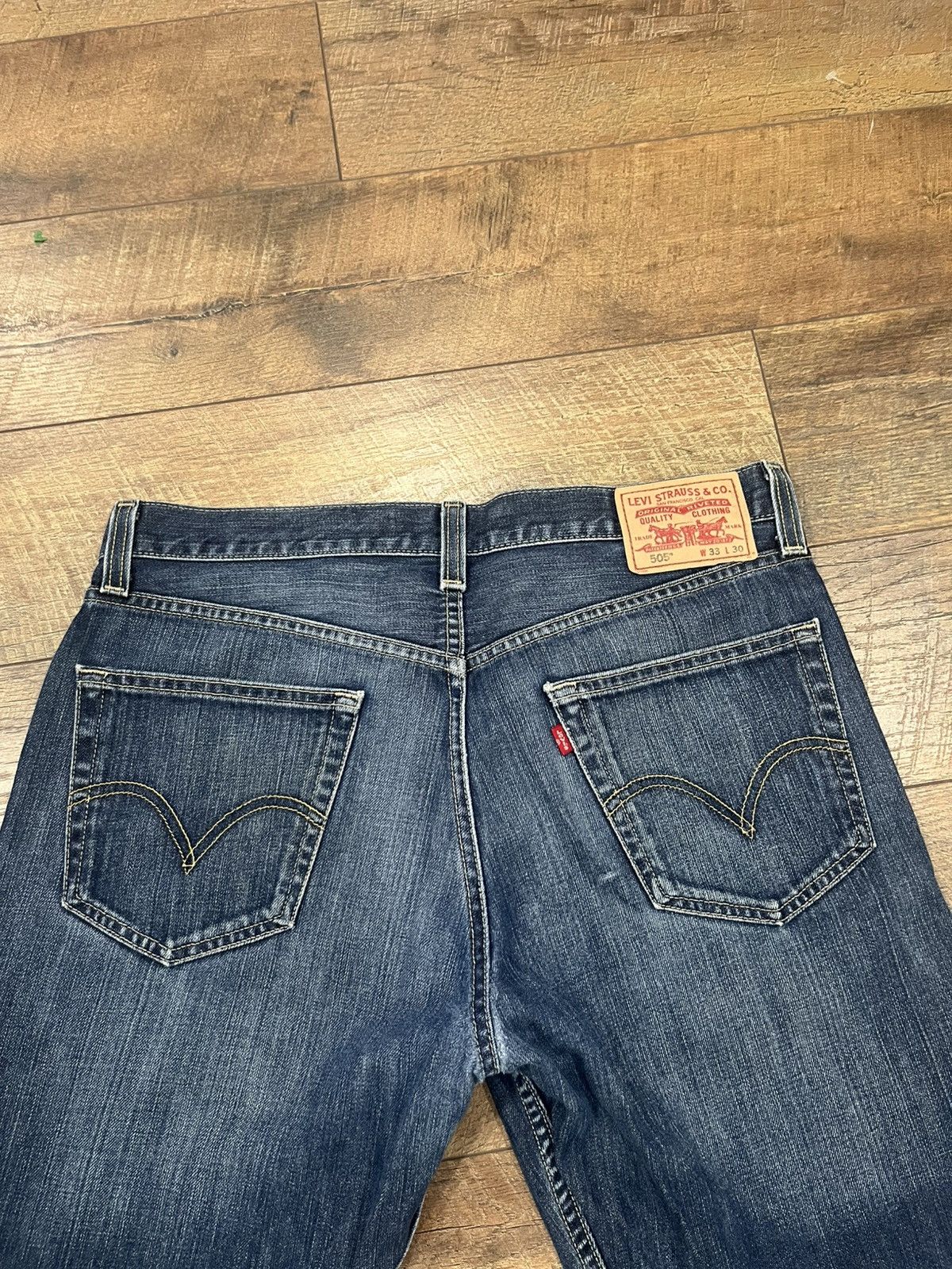 Levi's Vintage Y2k Levis 505 Blue Jeans Regular Fit - 33x30 Size US 33 - 5 Thumbnail