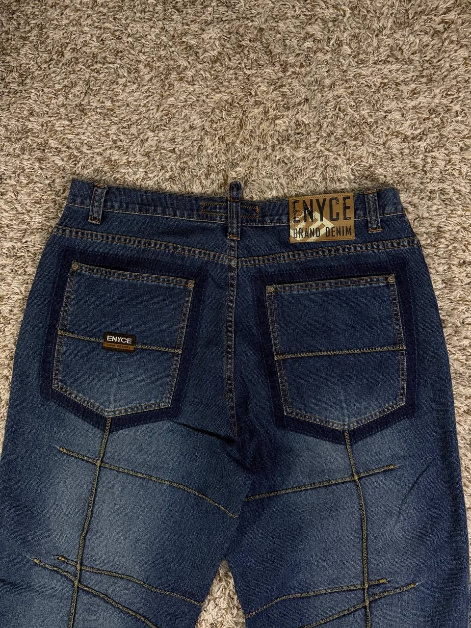 Enyce ENYCE Baggy Jeans Y2K Hip Hop Wide Leg Grid Stitch Size US 36 / EU 52 - 11 Thumbnail