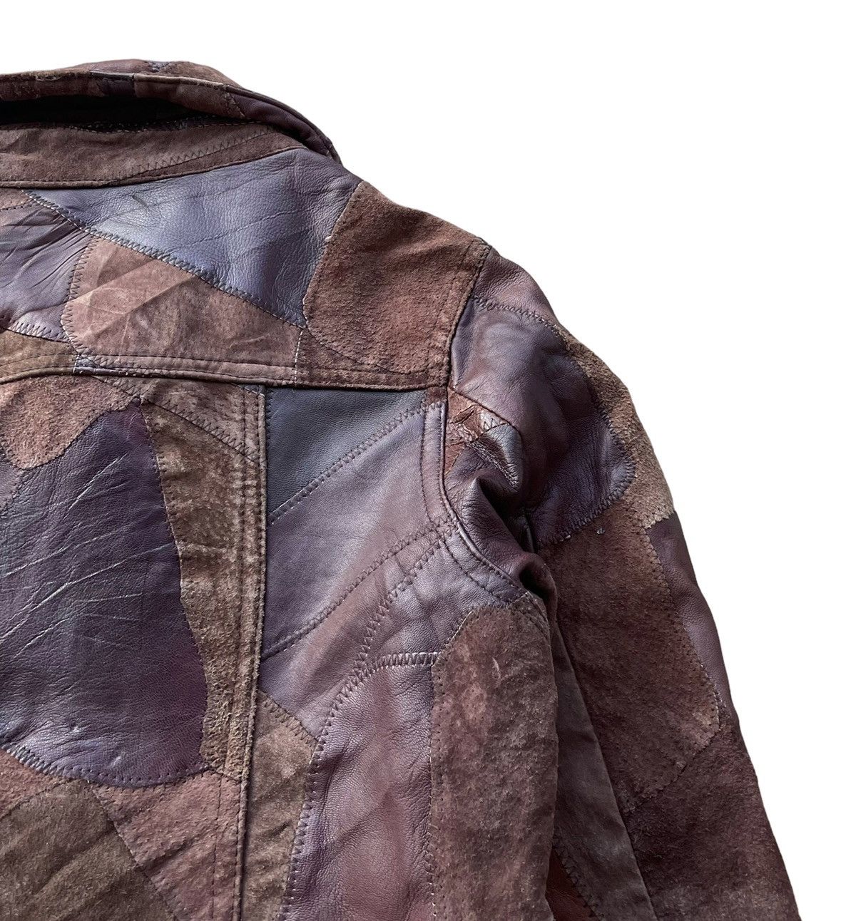 Leather Vintage ASW Patchwork Pigskin Leather Jacket Size M / US 6-8 / IT 42-44 - 15 Thumbnail