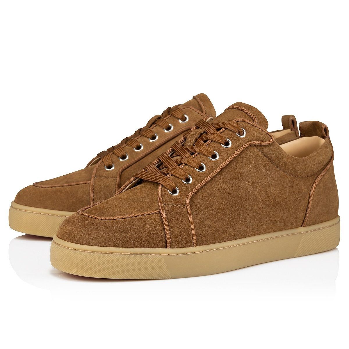 Christian Louboutin os11x0125 Orlato Veau Velours Sneakers in Brown Size US 12 / EU 45 - 2 Thumbnail