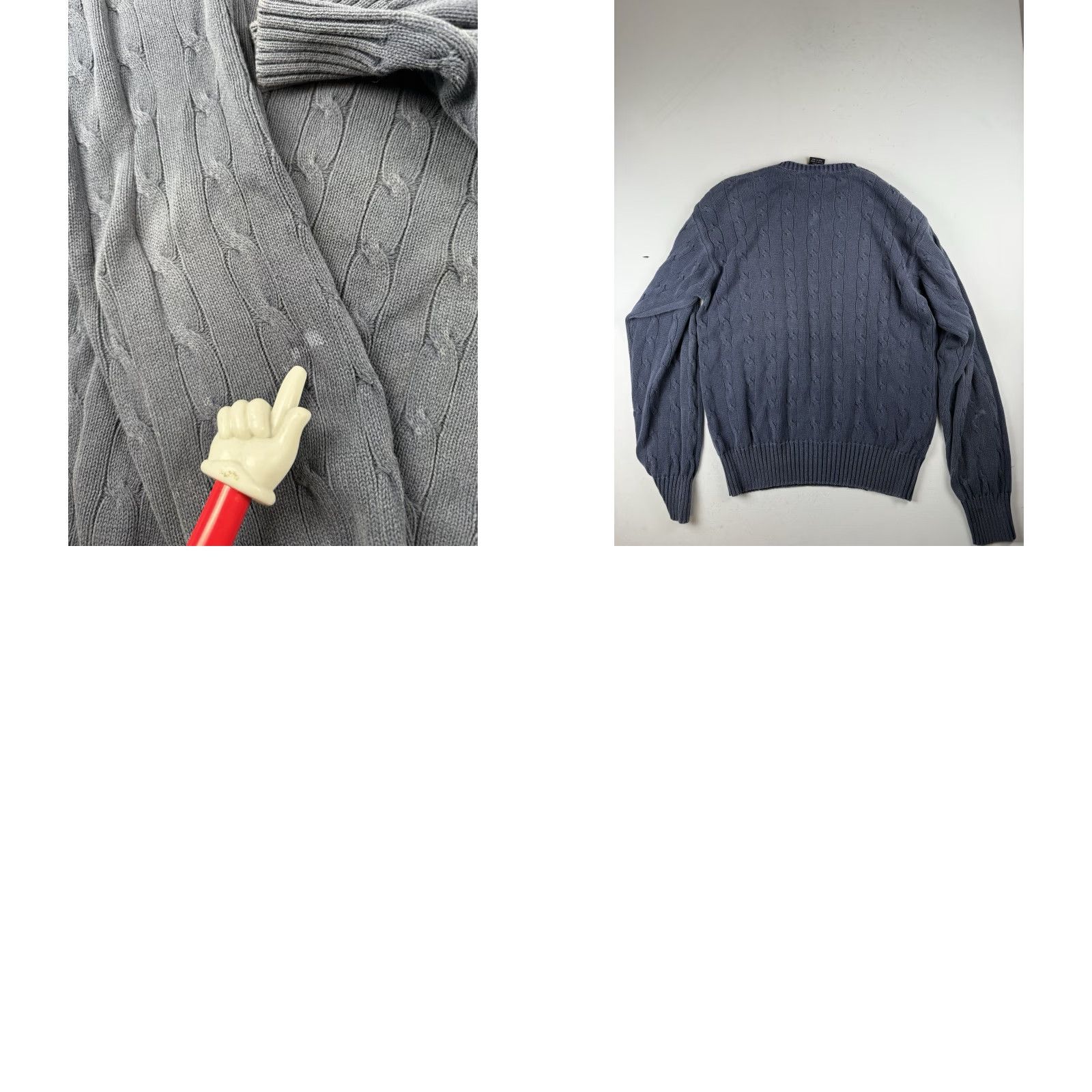 Faconnable VINTAGE Façonnable Sweater Mens Blue Cable Knit Cotton Small Size US S / EU 44-46 / 1 - 8 Thumbnail