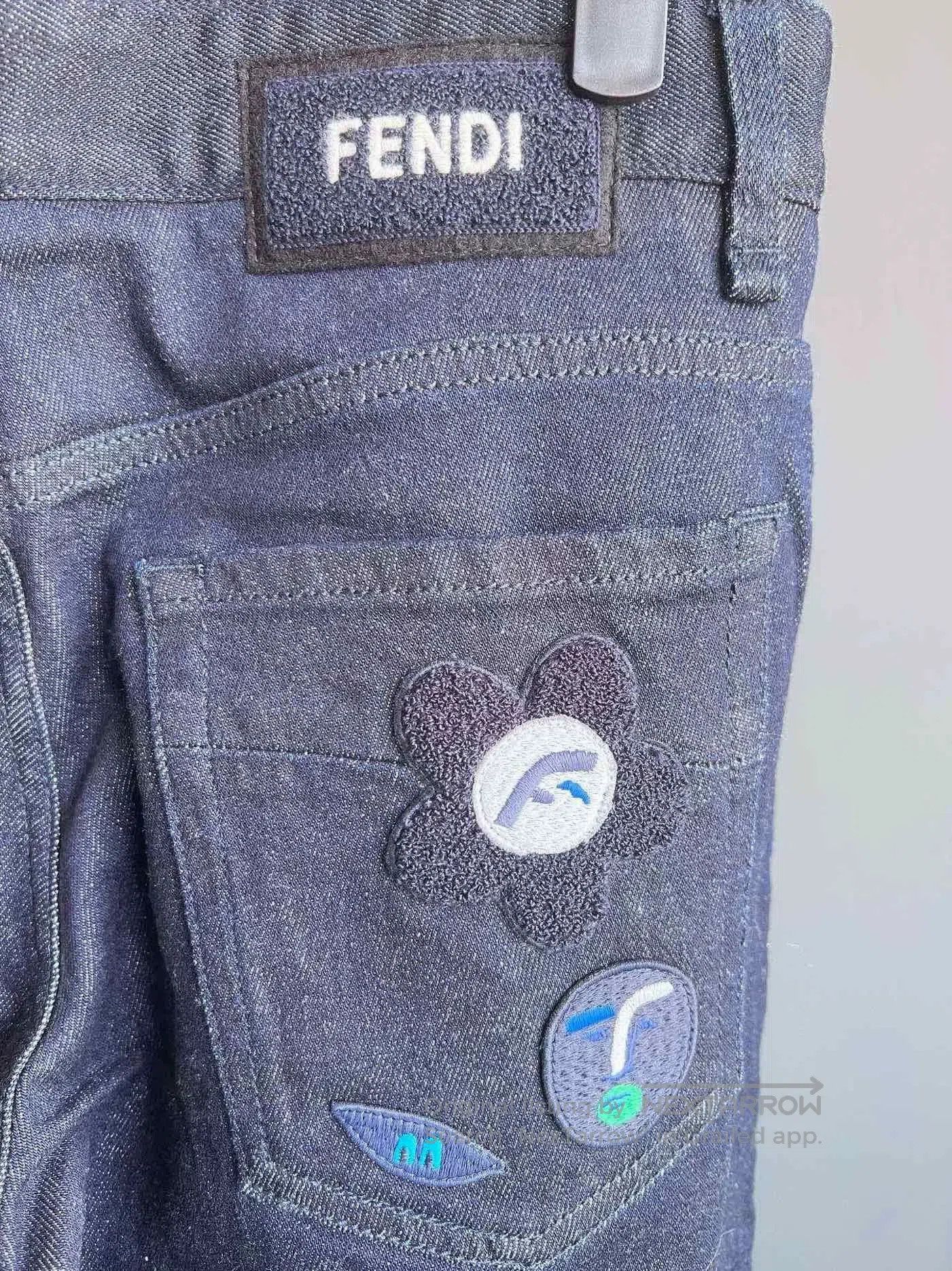 Fendi Fendi Denim Jeans with Puzzle Embroidery. Size US 32 / EU 48 - 7 Thumbnail
