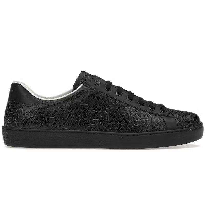 Gucci Gucci Black Ace GG Embossed Size US 7 / EU 40 - 1 Thumbnail