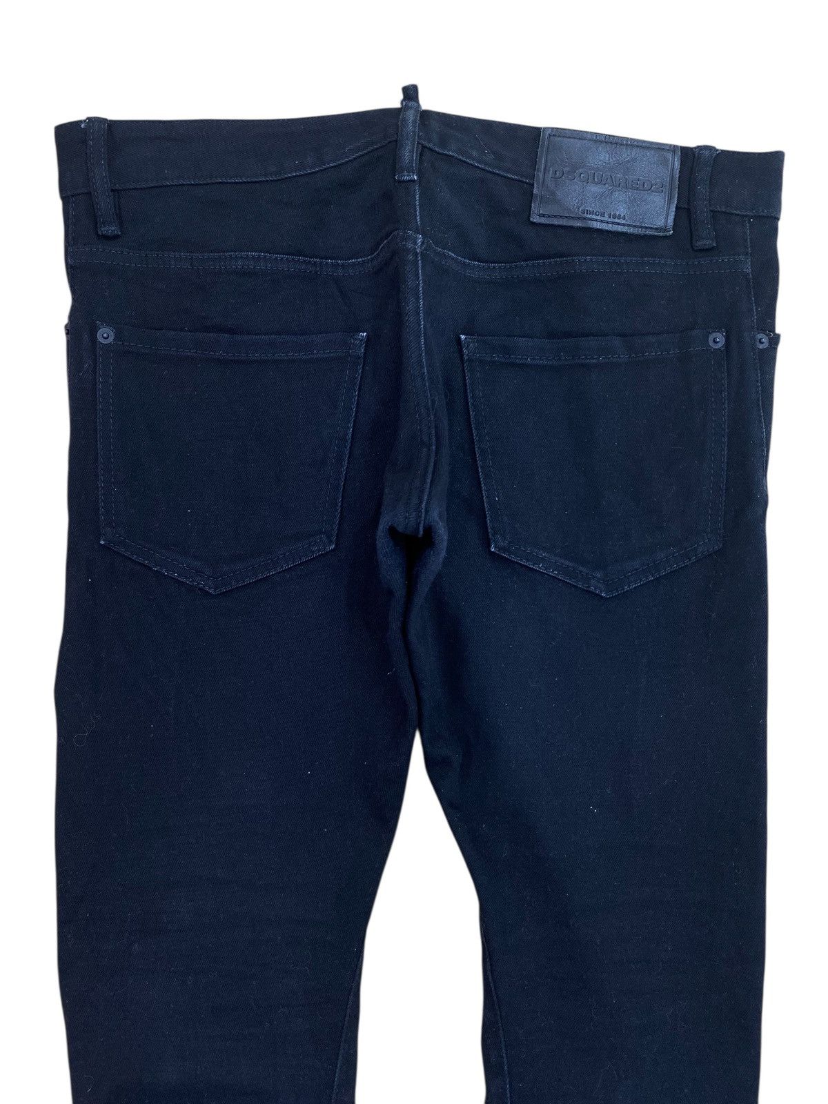 Dsquared2 Dsquared2 Slim Fit Twist Leg Style Black Jeans Size US 35 - 4 Thumbnail