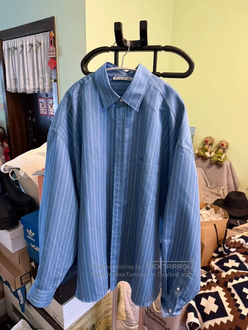 Acne Studios Acne Studios Oversized Vertical Striped Shirt Size US S / EU 44-46 / 1 - 1 Thumbnail
