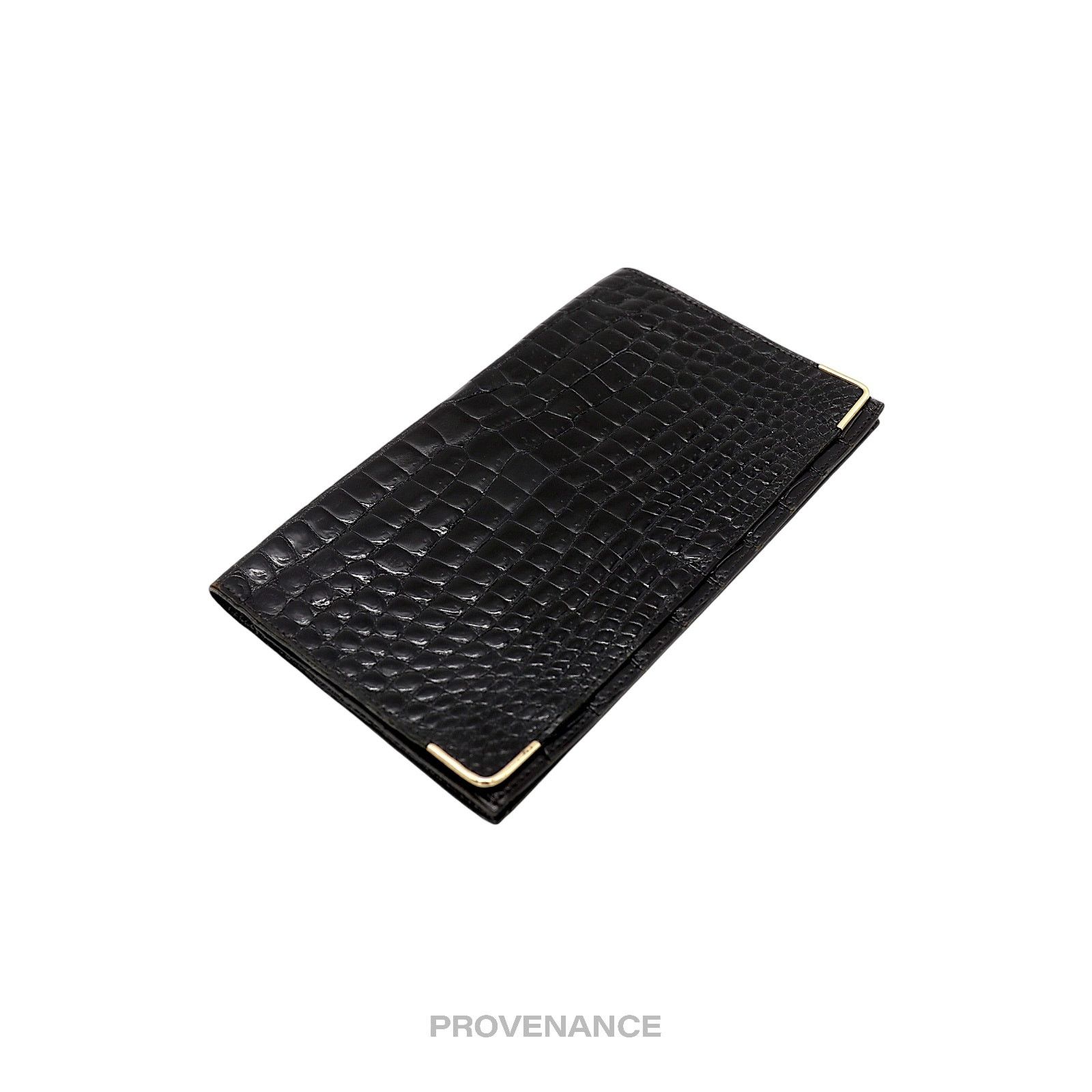 Celine 🔴 Celine Long Wallet - Black Crocodile Leather Gold Size ONE SIZE - 4 Thumbnail