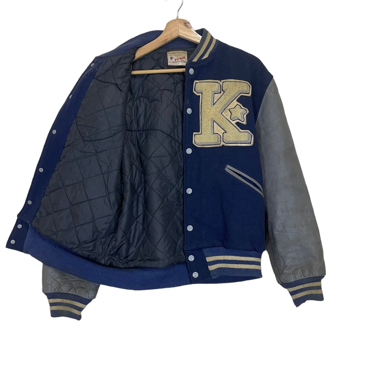 Other 90s Butwin Wool Varsity Sleeve Leather Varsity Jacket Size US M / EU 48-50 / 2 - 12 Thumbnail