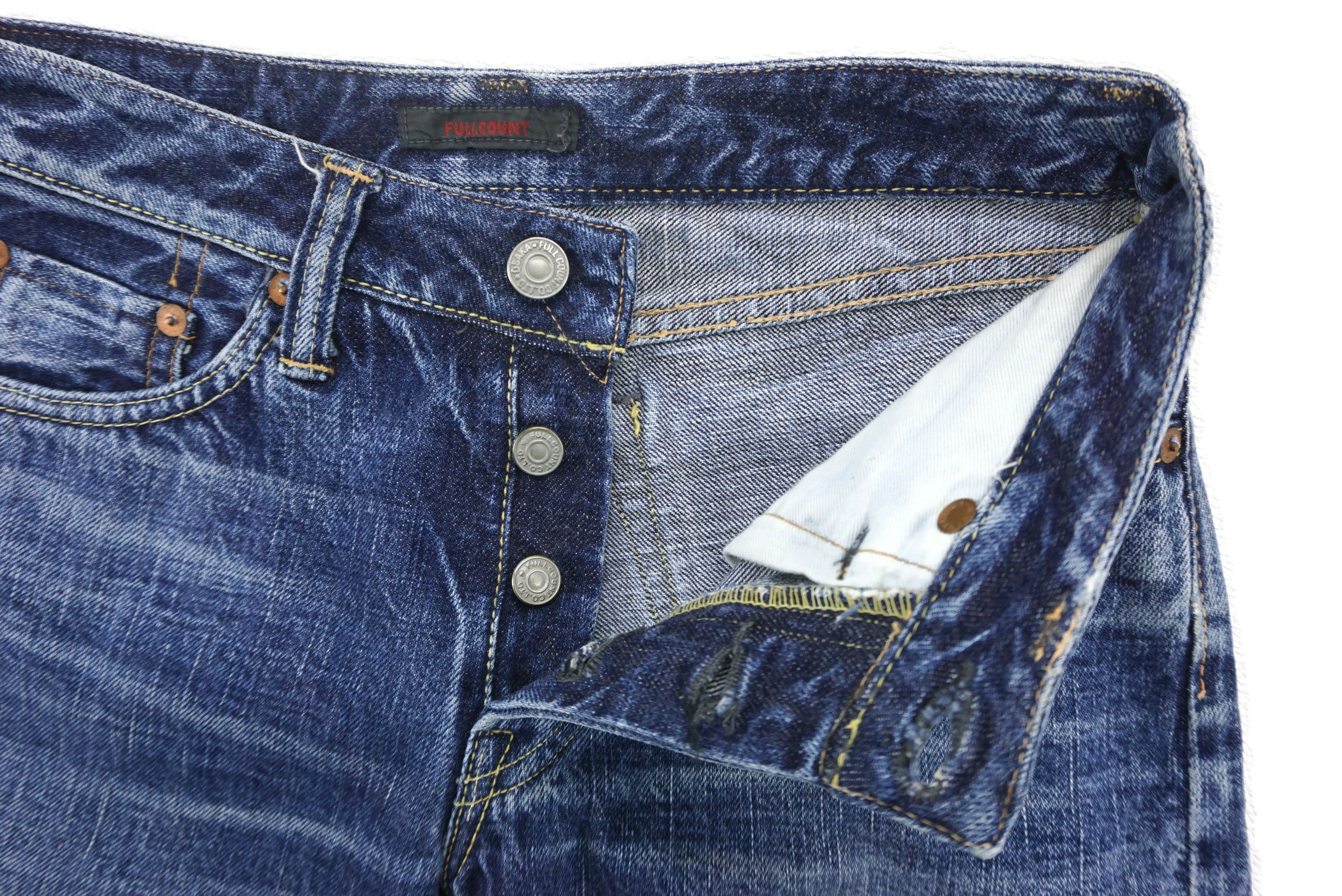 Full Count & Co. Full Count Selvedge Jeans W27xL28.5 Low-Rise Ankle Denim Size 24" / US 00 / IT 34 - 5 Thumbnail
