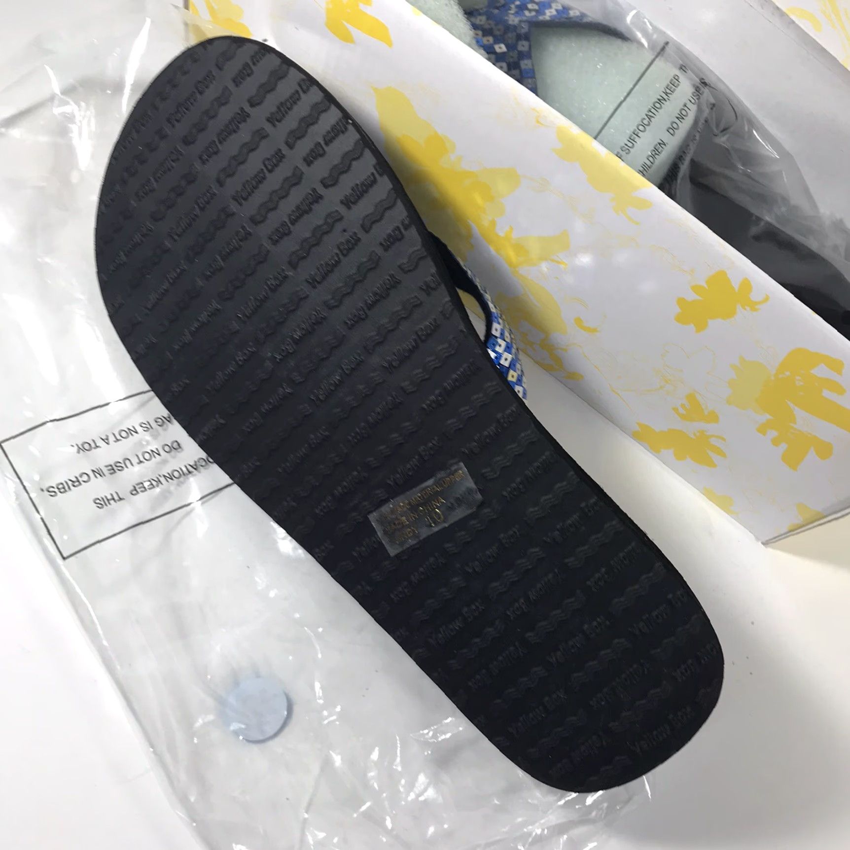 Vintage Yellowbox Sandy Flip Flops Womens Size 10M Navy/Silver Sequin Casual Sandals Size US 10 / IT 40 - 3 Thumbnail