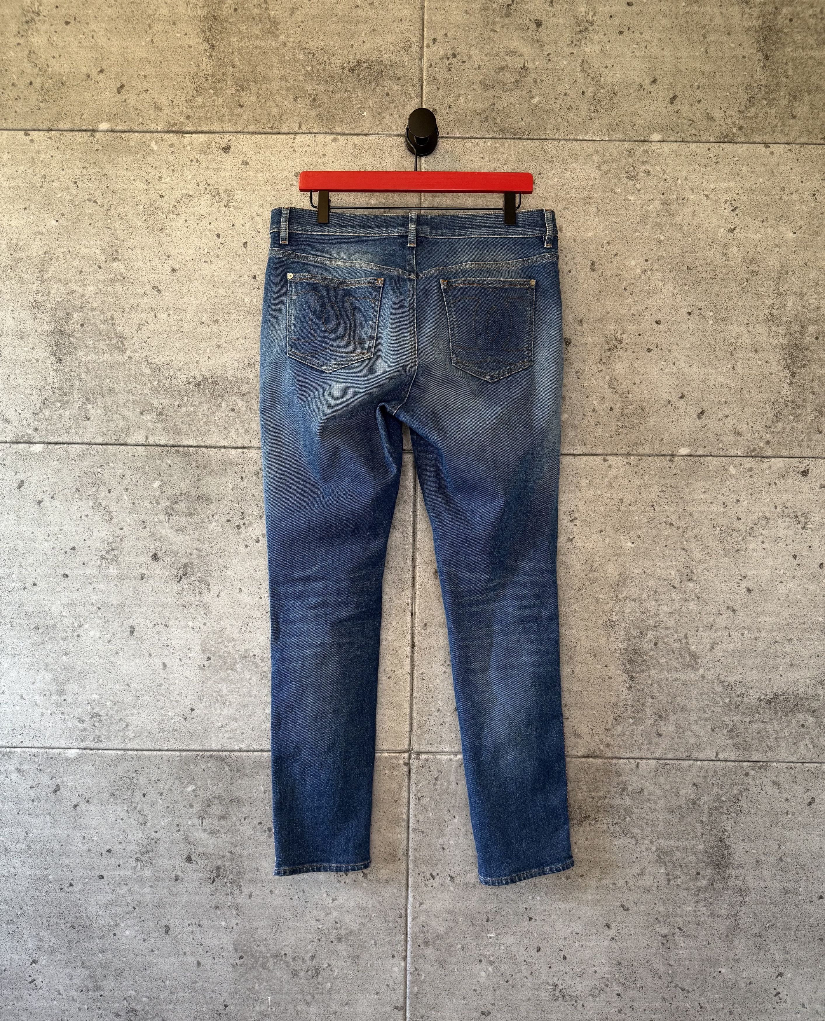 Chanel Chanel skinny embroidered double C denim Size US 31 - 3 Thumbnail