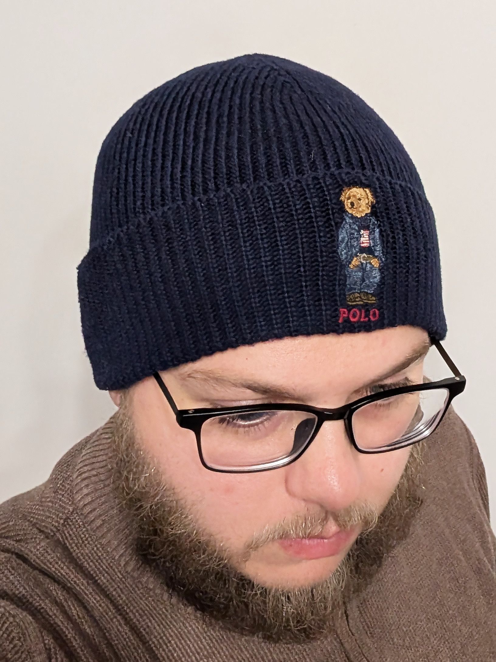 Polo Ralph Lauren Polo Ralph Lauren Bear Beanie One Size Navy Blue Size ONE SIZE - 3 Thumbnail