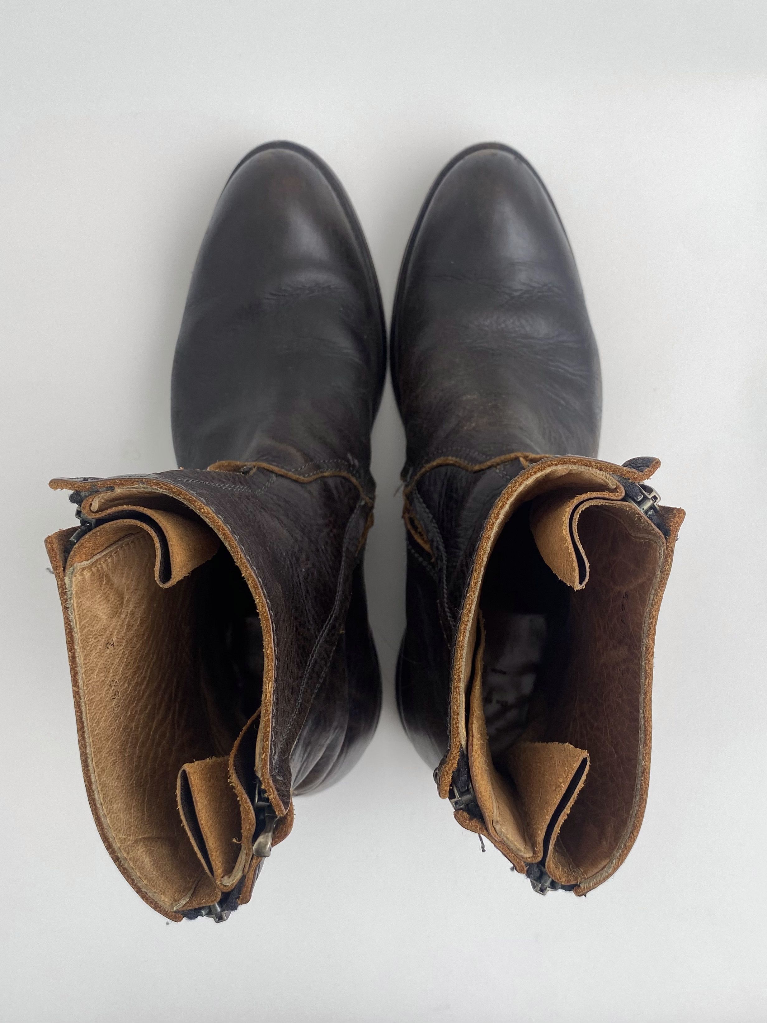 The Viridi-anne The Viridi Anne Leather Spiral Zip Boots Size US 10 / EU 43 - 5 Thumbnail