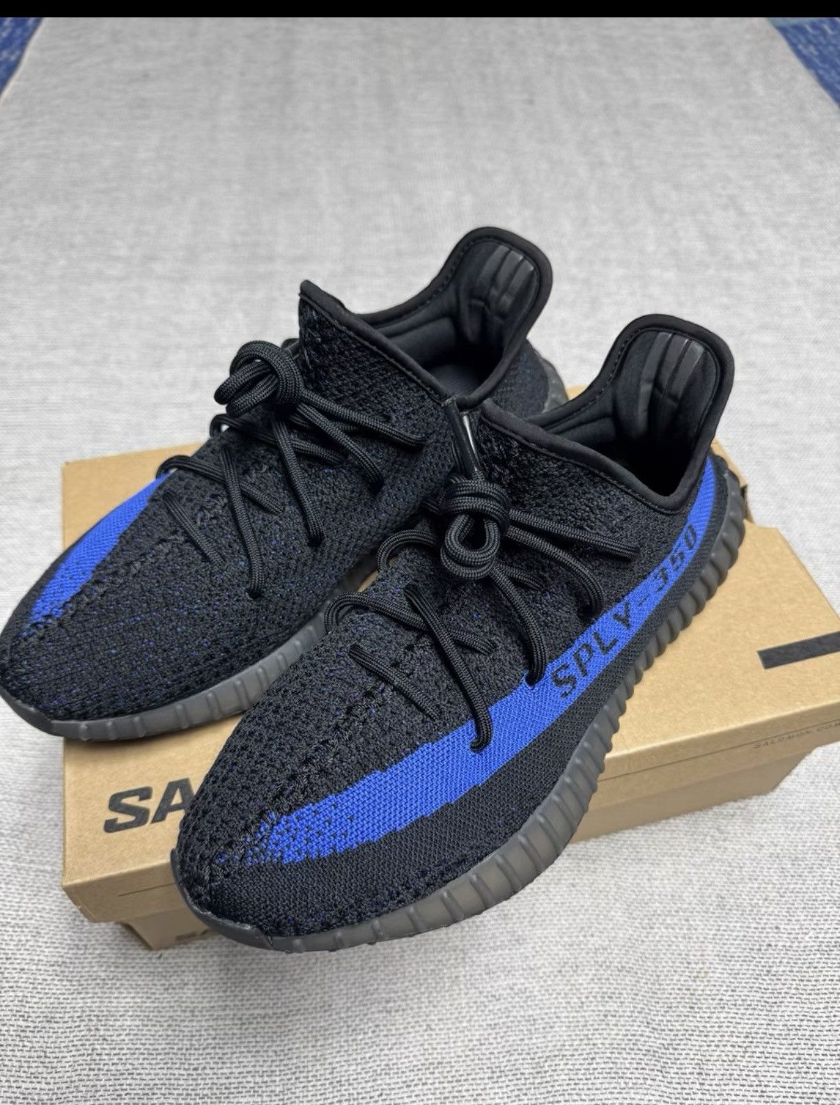 Adidas Adidas Yeezy 350 Black Blue GY7164 K37 Size US 9.5 / EU 42-43 - 7 Thumbnail