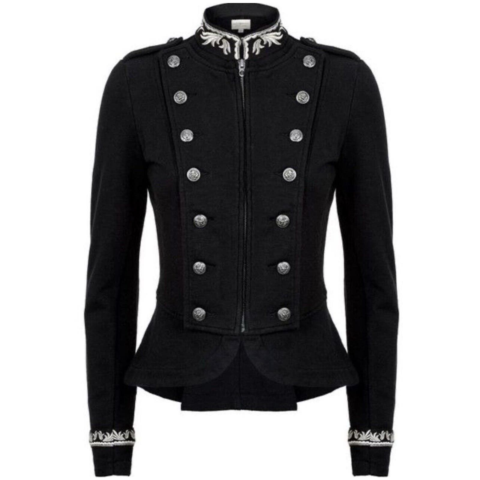 image of Denim And Supply Ralph Lauren Ralph Laurent Denim Supply Military Band Jacket Embroidery in Black, 