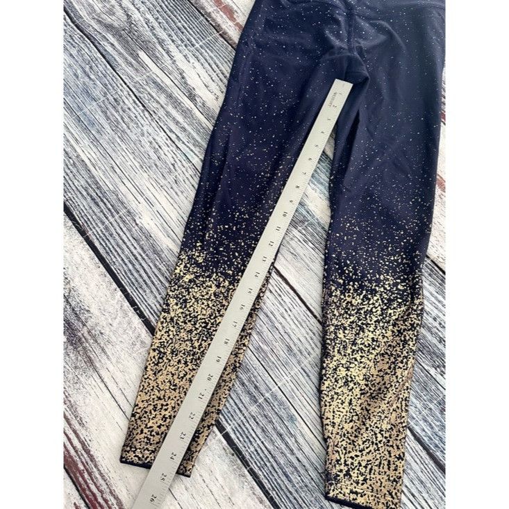 Beyond Yoga Beyond Yoga Navy and Ombre Gold Speckle Leggings Size 30" / US 8 / IT 44 - 8 Thumbnail