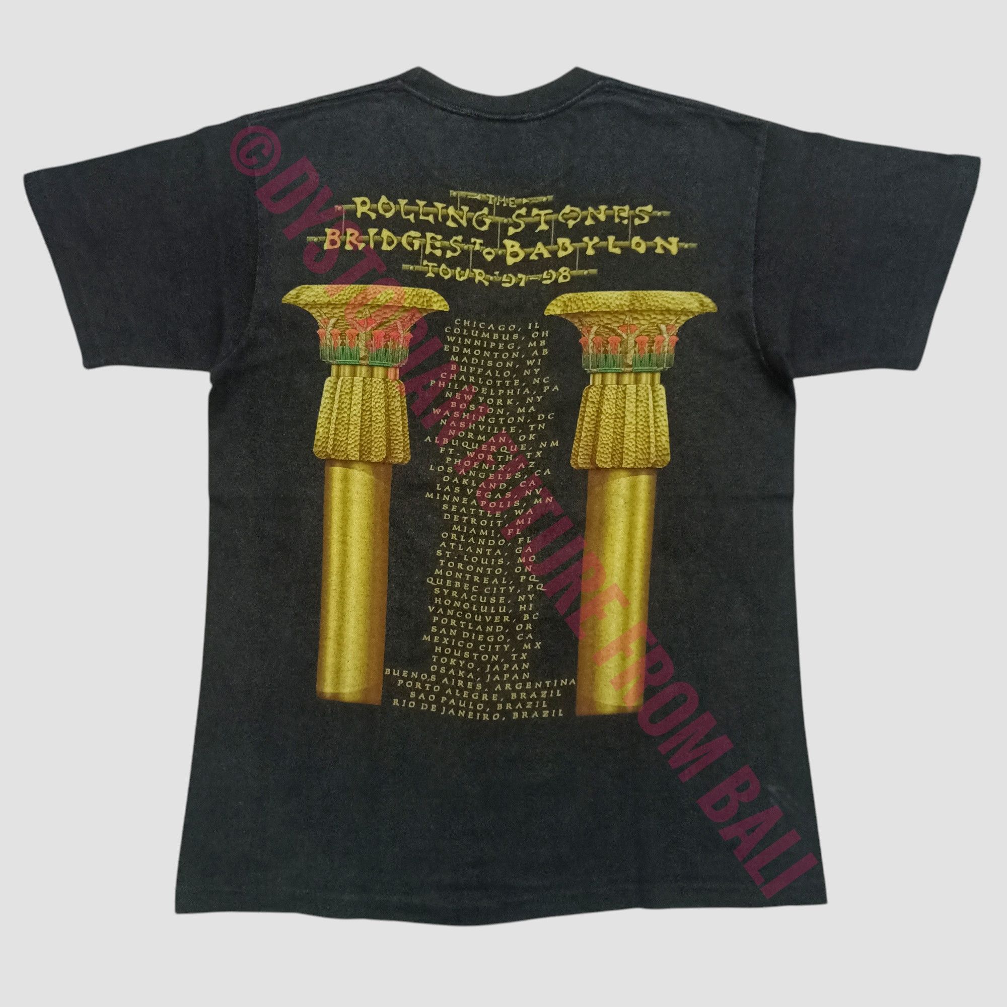 The Rolling Stones Vintage 1997 Rolling Stones - Bridges To Babylon Tour Tshirt Size US M / EU 48-50 / 2 - 2 Thumbnail