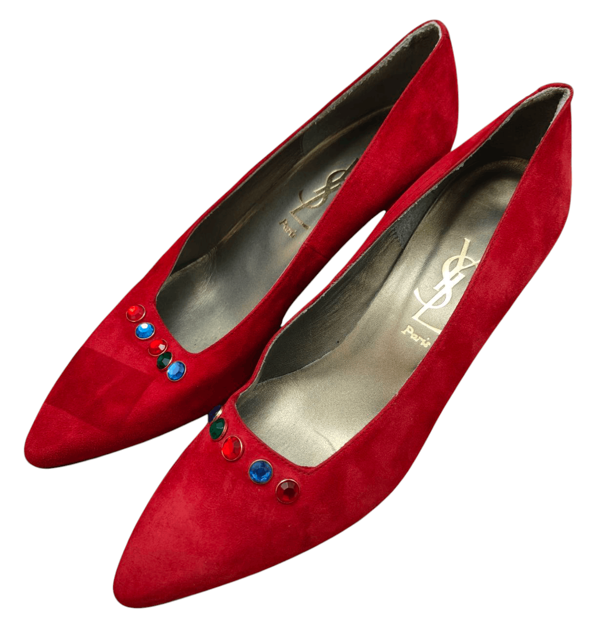 YSL Red Suede Leather Heels