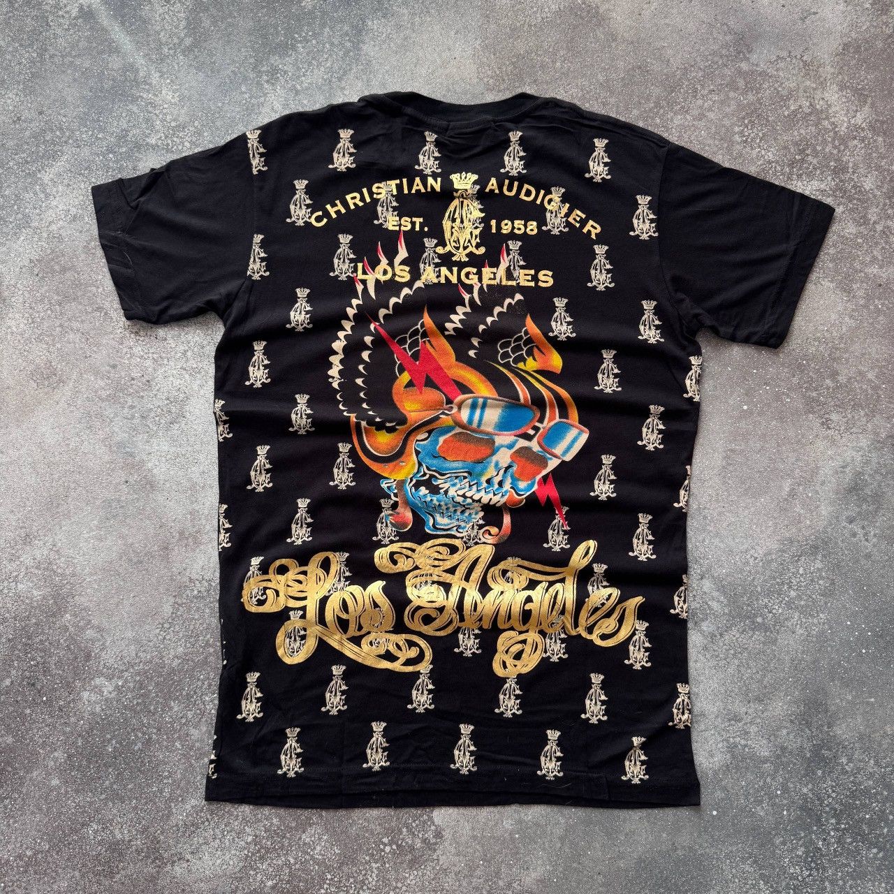 Christian Audigier Christian Audigier (Ed Hardy) Rhinestones Y2K T-Shirt Size US M / EU 48-50 / 2 - 2 Thumbnail