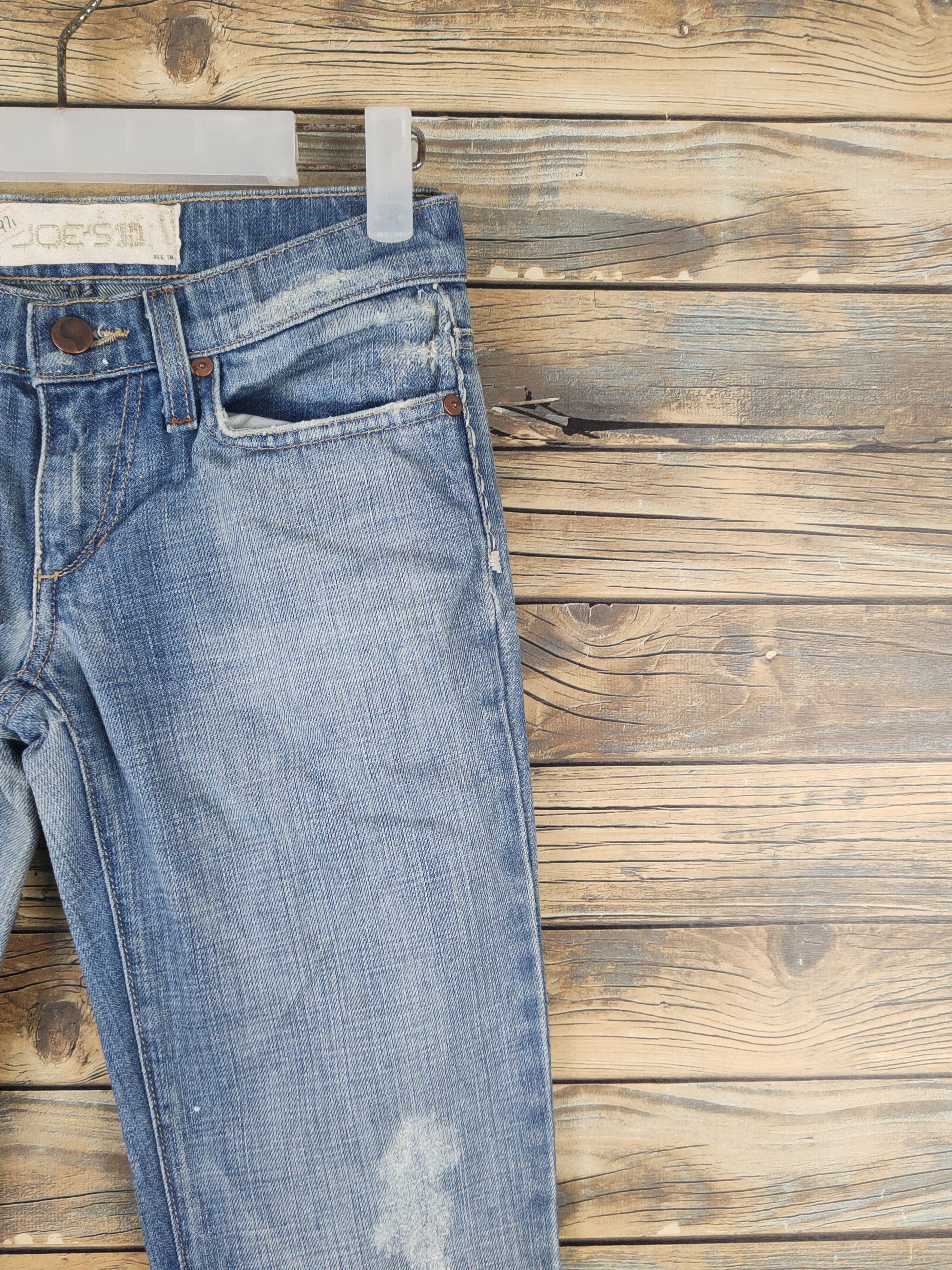 Joe's DL Joe's Blue Distressed Ripped Jeans #46-010 Size 24" / US 00 / IT 34 - 5 Thumbnail