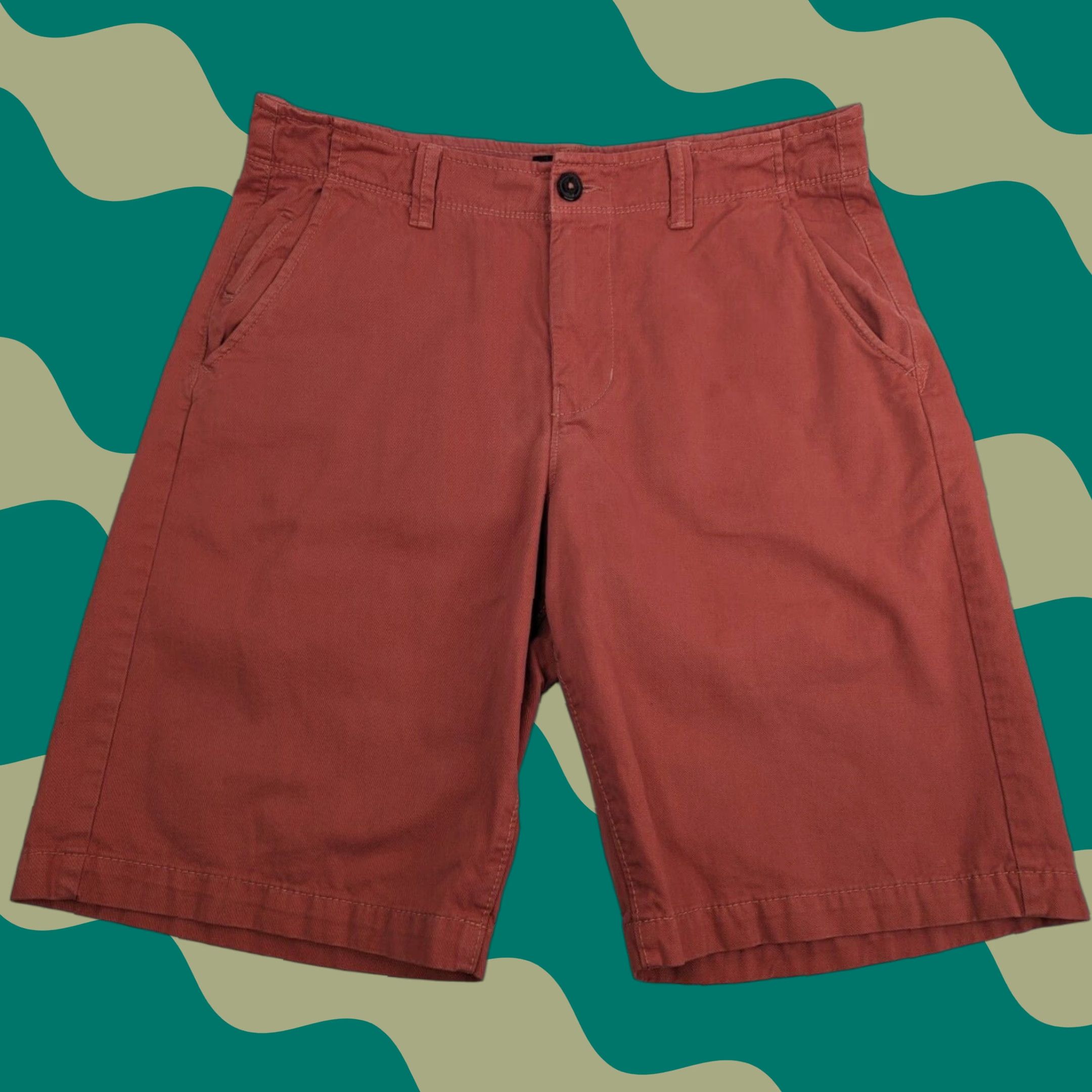 American Eagle Outfitters American Eagle Shorts Men's 34 100% Cotton Red Bermuda Chino Preppy Size US 34 / EU 50 - 1 Thumbnail