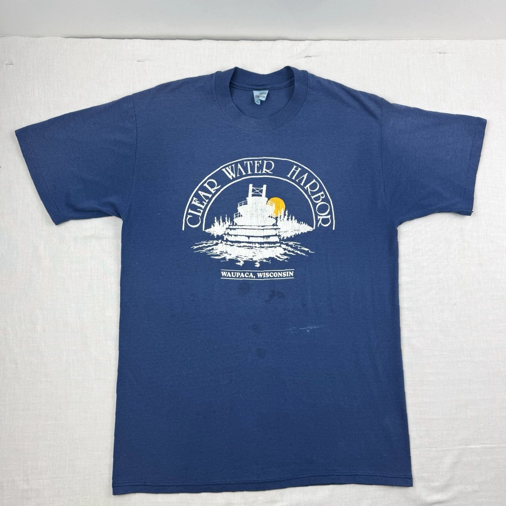 Vintage Vintage Stedman USA T-Shirt Adult Large Short Sleeve Crew Neck 1980s Blue Mens Size US L / EU 52-54 / 3 - 2 Thumbnail