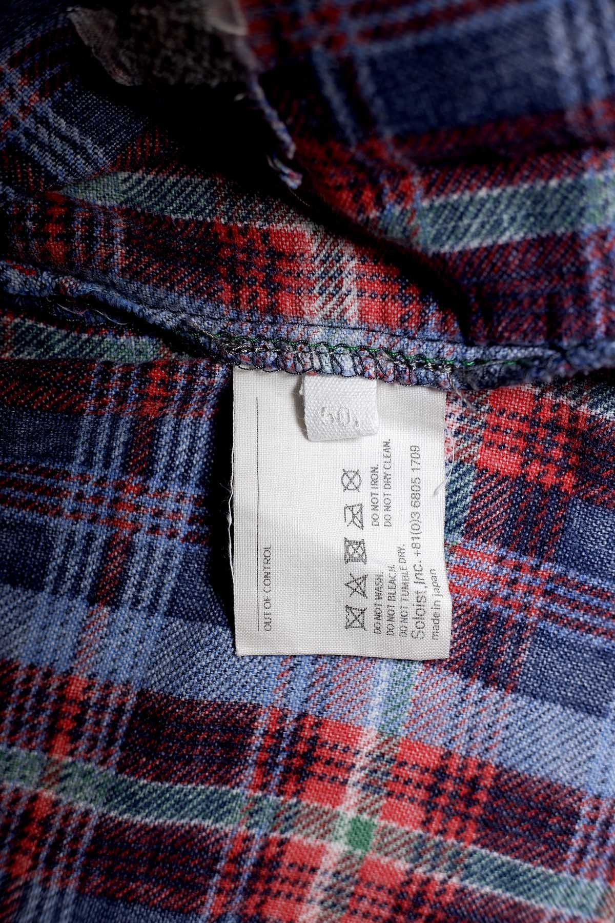 Takahiromiyashita The Soloist. Patchwork Checked Cotton-Flannel Shirt - Multi Size US M / EU 48-50 / 2 - 8 Thumbnail