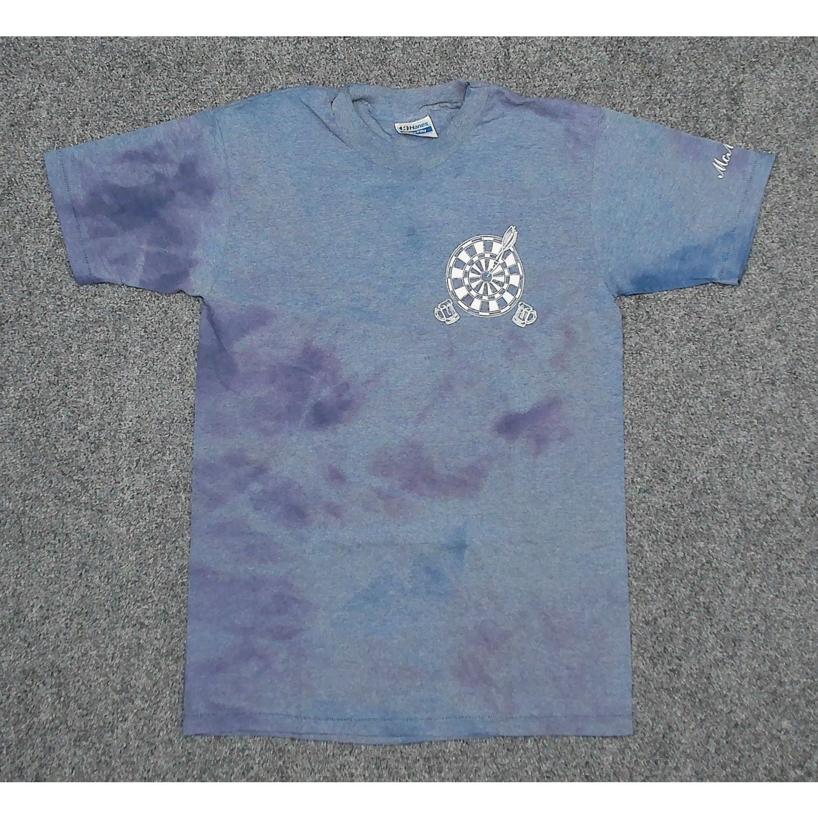 Hanes Hanes 80s Blue Bar Single Stitch Tie-Dye Darts Tee Slim M Size US M / EU 48-50 / 2 - 3 Thumbnail