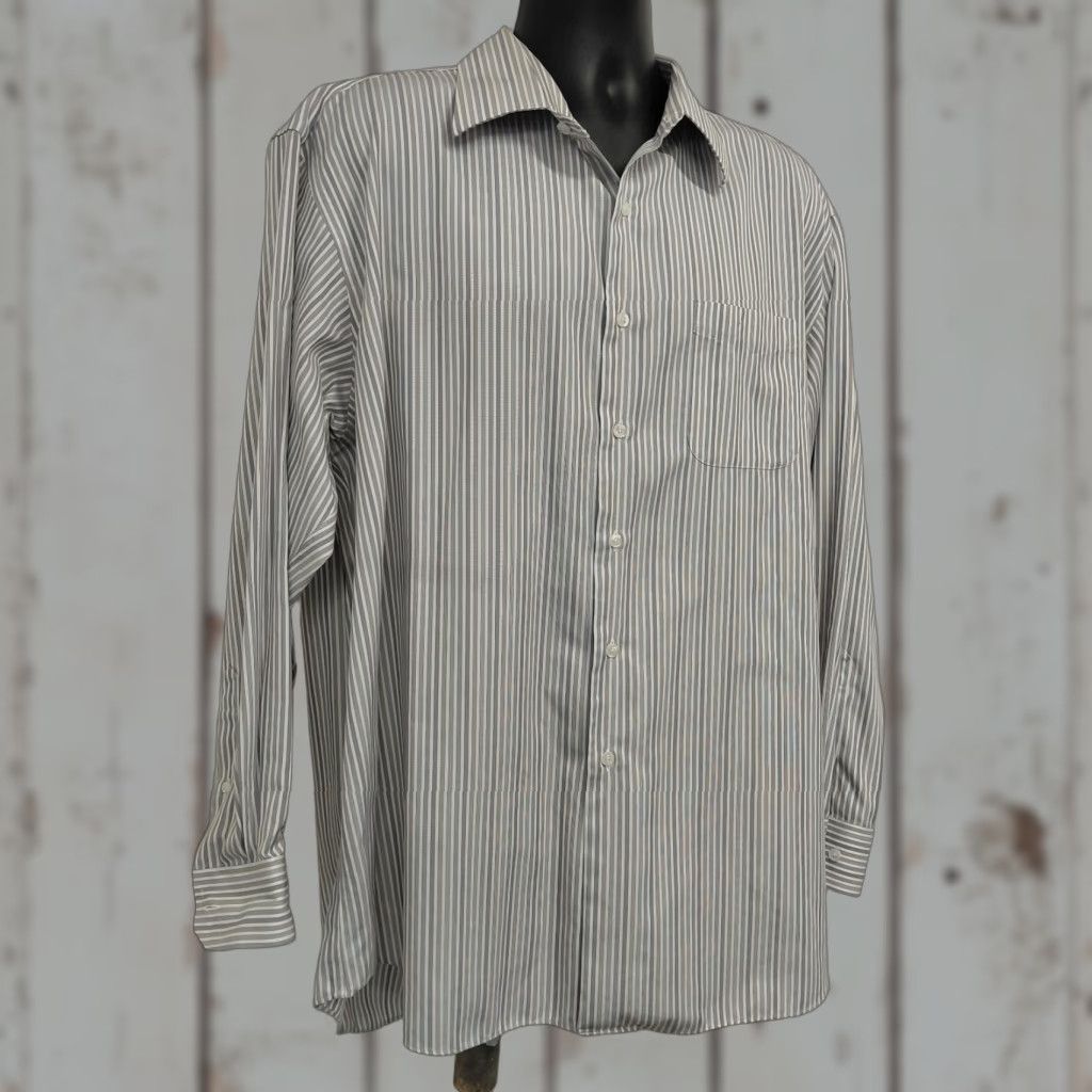 Needles Roberto Villini Shirt Men's Sz 18 34-35 Non-Iron Single Needle Business Dadcore Size US XXL / EU 58 / 5 - 1 Thumbnail