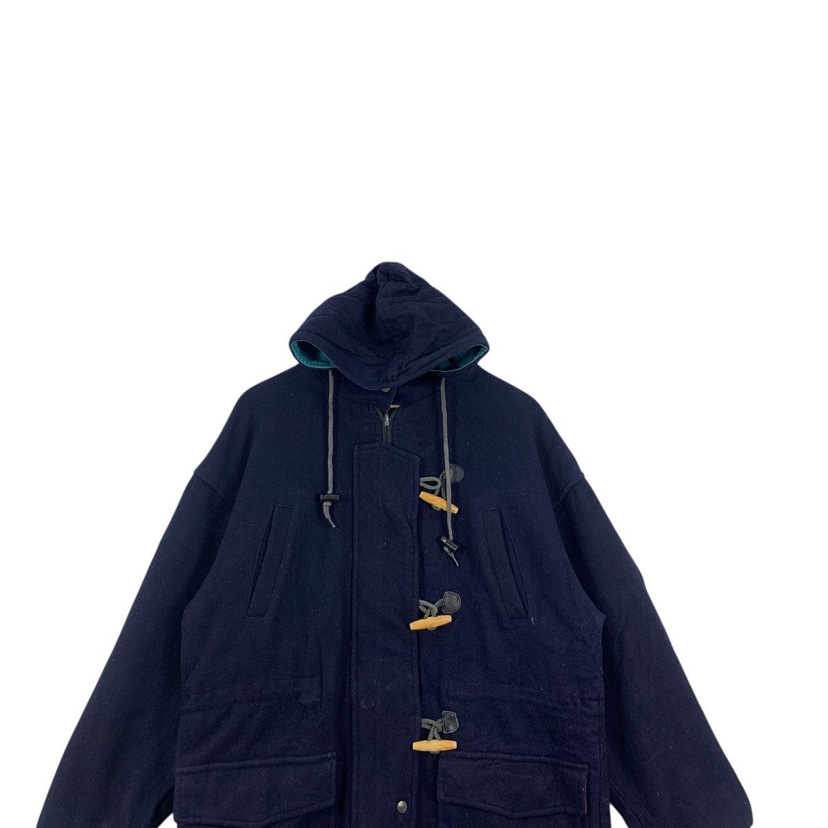 Vintage Vintage BRAEFAIR CAROL COHEN Blue Duffle Coat Heavy Jacket Size US S / EU 44-46 / 1 - 2 Thumbnail