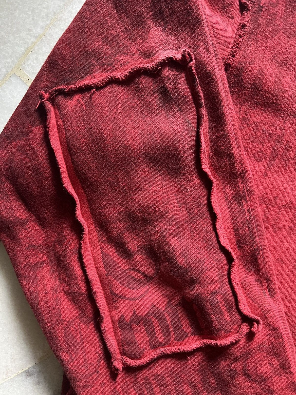 Affliction × Vintage Vintage Y2K Affliction Saints Red and Burgundy Zip Up Hoodie Size US XL / EU 56 / 4 - 3 Thumbnail