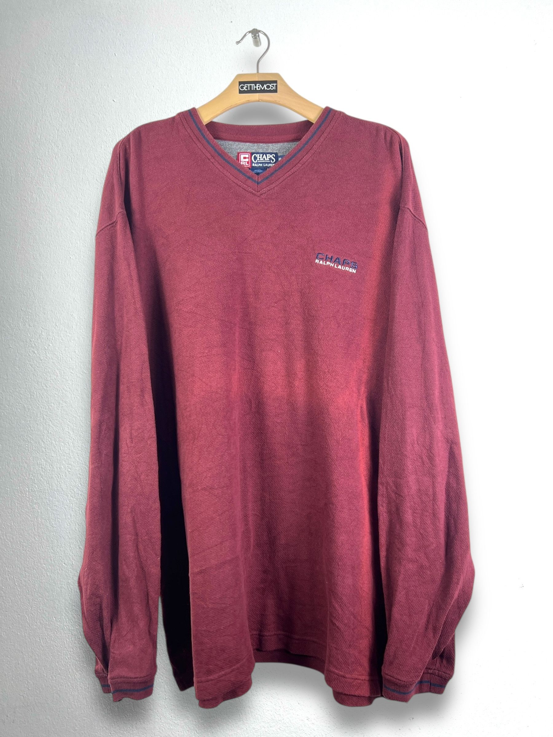 Chaps Ralph Lauren No.5156 Chaps Ralph Lauren V-Neck L/S Tee (XL) Size US XL / EU 56 / 4 - 1 Thumbnail