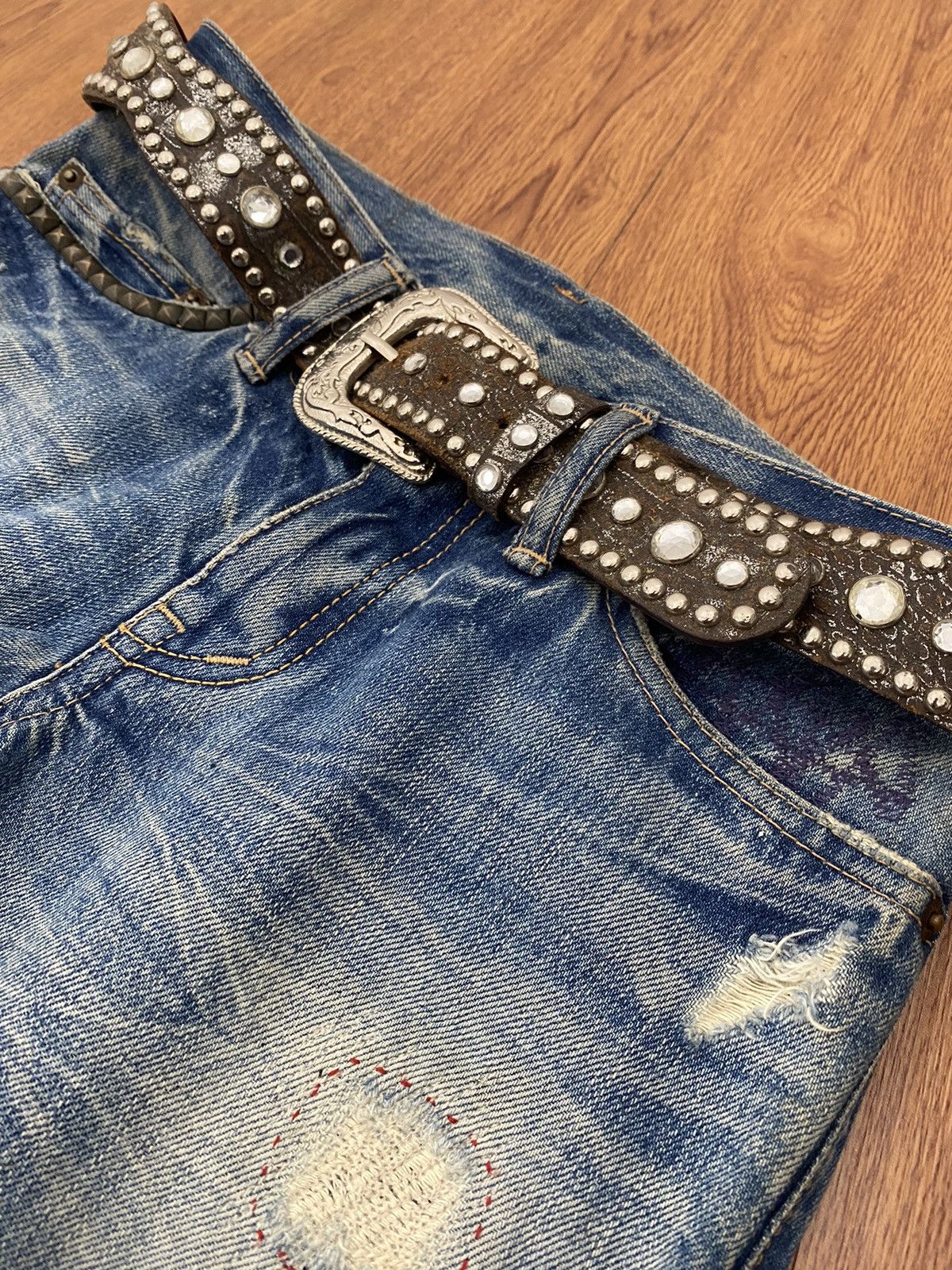 If Six Was Nine × Japanese Brand × KMRii Silver brown crystal belt Size ONE SIZE - 5 Thumbnail