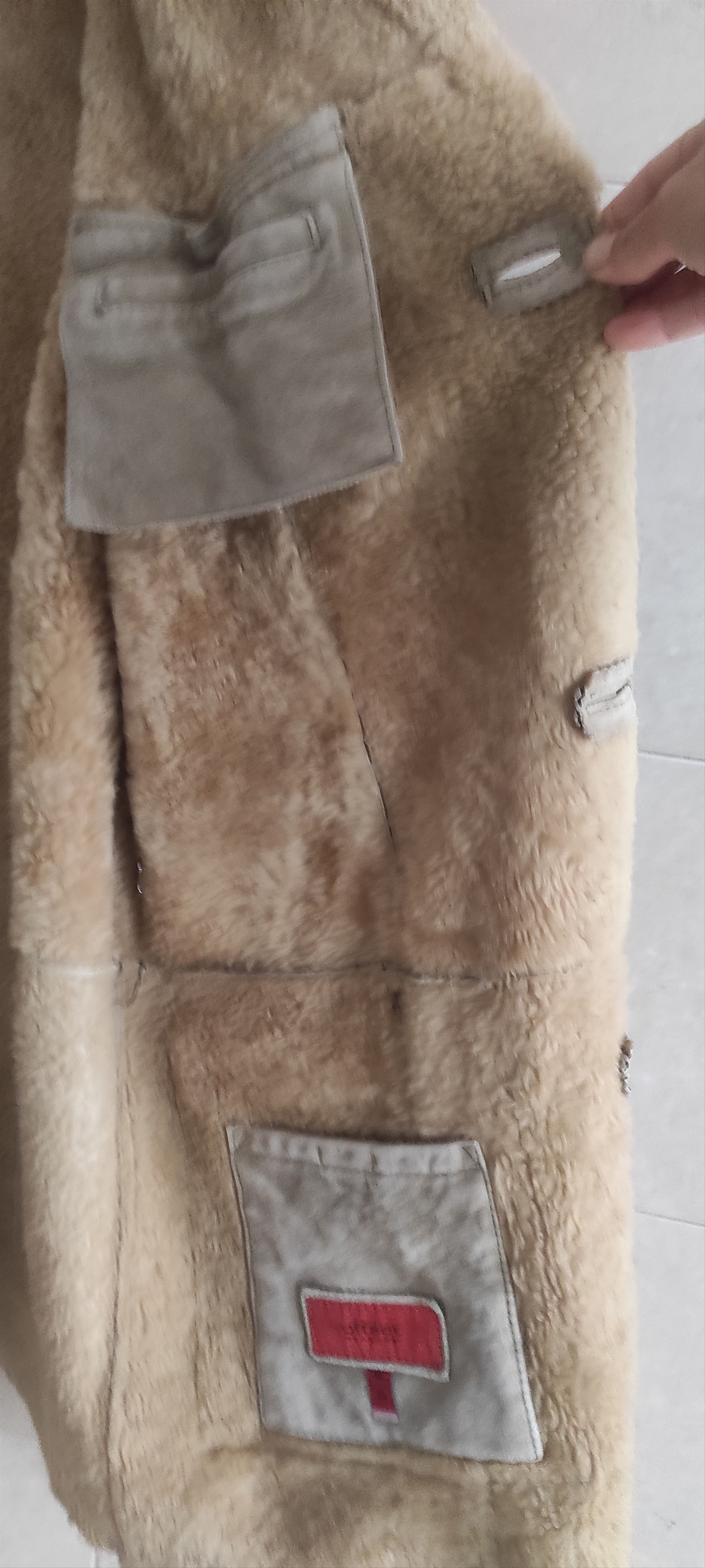 Leather × Vintage Offset Real sheepskin Fur Lined Leather Mens Overcoat Size US L / EU 52-54 / 3 - 14 Thumbnail