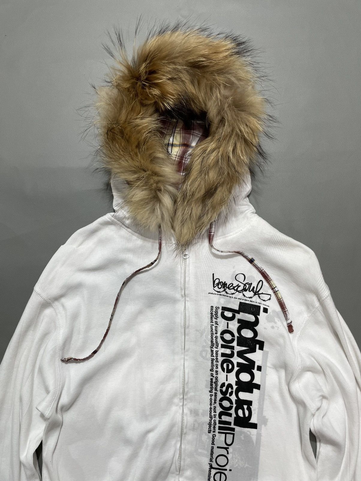 Japanese Brand BOS poem zip fur Hoodie lgb style Size US L / EU 52-54 / 3 - 4 Thumbnail