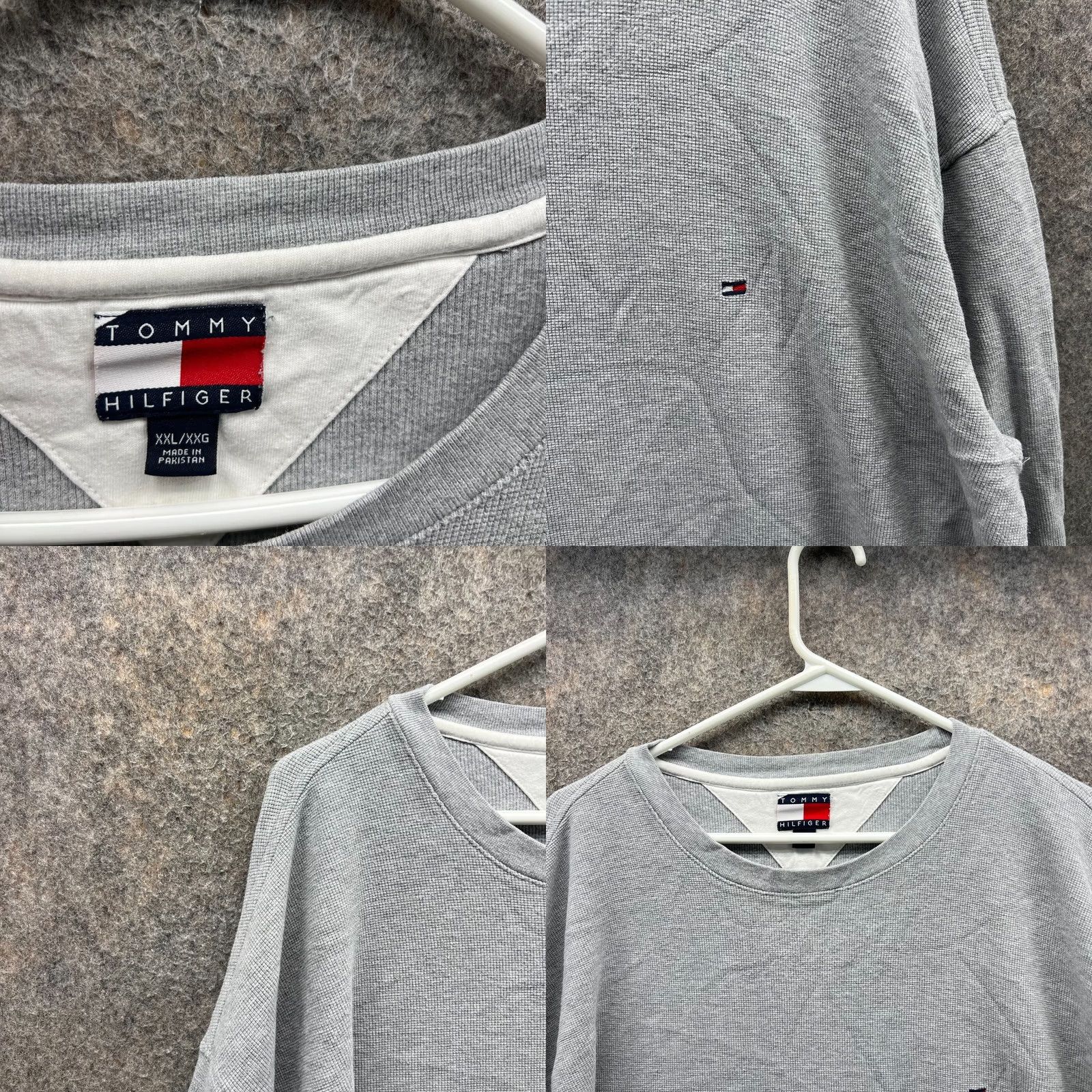 Tommy Hilfiger VINTAGE Tommy Hilfiger Sweater Men XXL Adult Gray Crewneck Pullover Fleece 90s Size US XXL / EU 58 / 5 - 8 Thumbnail