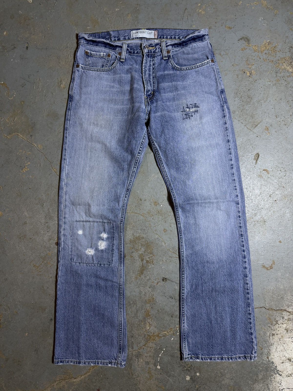 Levi's Vintage Distressed Levi’s with Patchwork Details Size US 32 / EU 48 - 1 Thumbnail