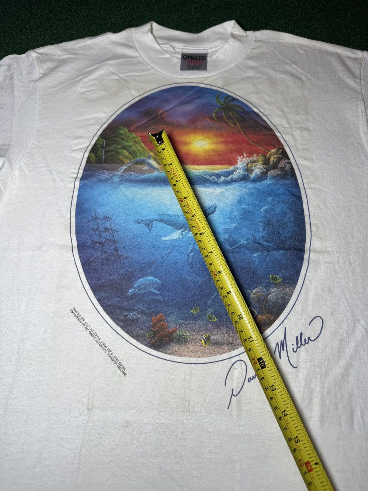 Vintage Visions Of Dawn David Miller Ocean 90s Art Tee T Shirt Large Size US L / EU 52-54 / 3 - 9 Thumbnail