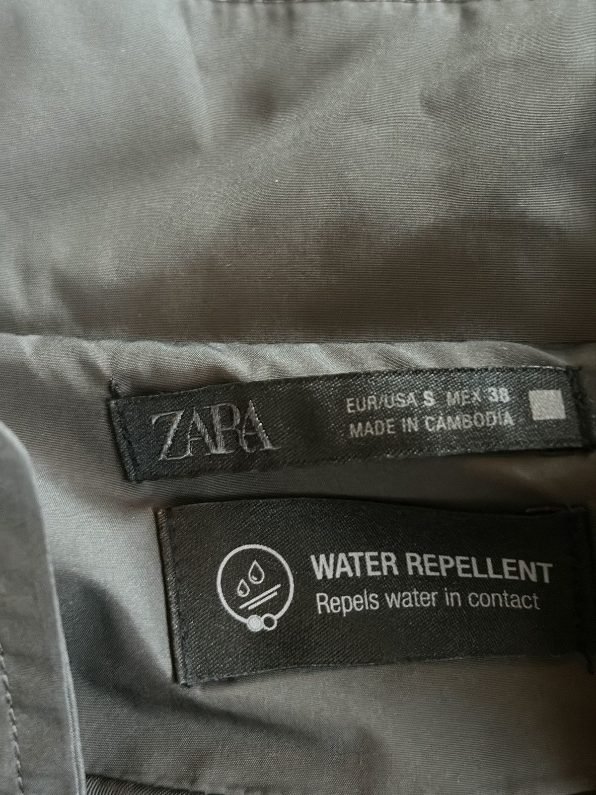 Zara Zara Water-Repellent Zip-Up Jacket – Dark Grey – Like New Size US S / EU 44-46 / 1 - 5 Thumbnail