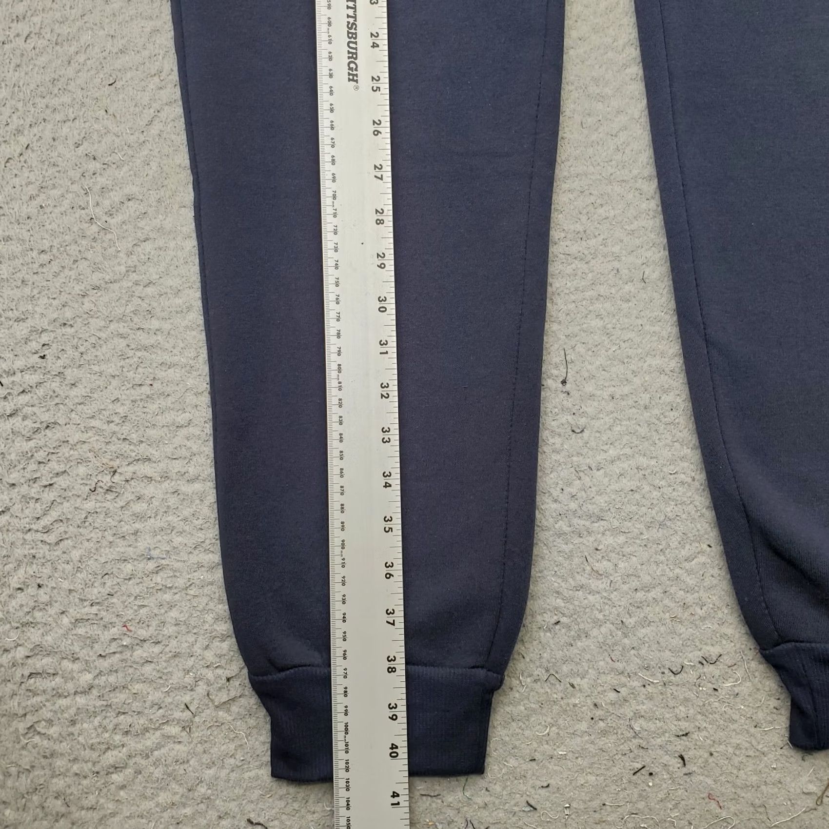 Vintage Bello Mens XL/XXL Navy 4 Bar Sweatpants Sweatpants Athletic Gym Running Drawstring Waist Tapered Pockets Size US 36 / EU 52 - 4 Thumbnail