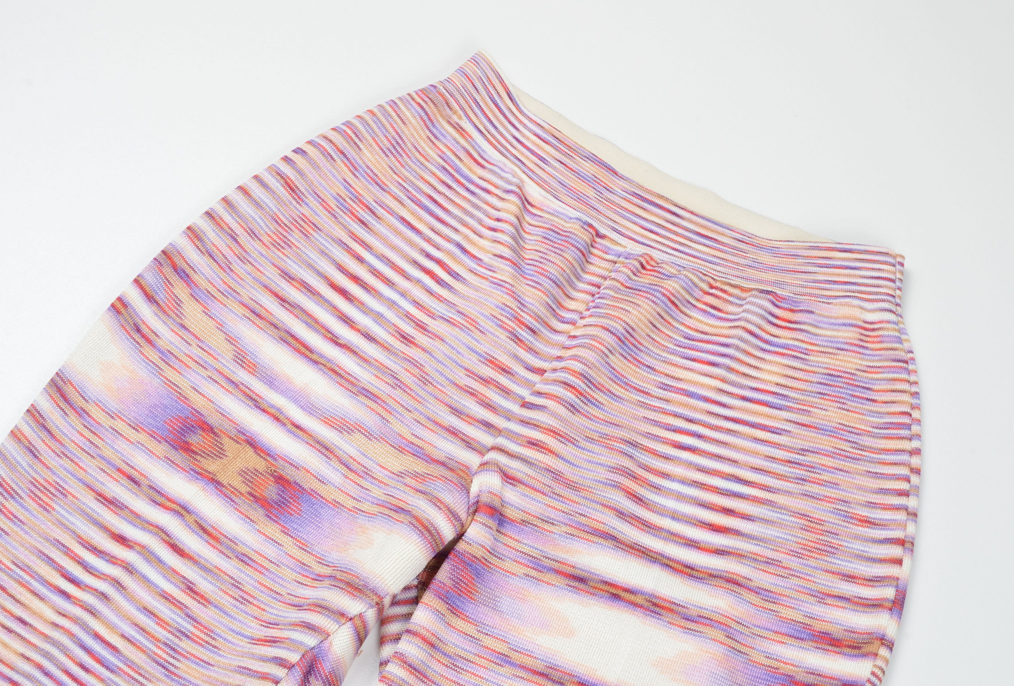 Missoni Missoni Milano Flared Psychedelic Wool Blend Knitted Pants Size 25" / US 0 / IT 36 - 3 Thumbnail