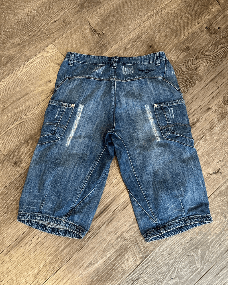 Mossimo × Vintage Vintage Y2K Mossimo Side Pocket Long Denim Shorts - Size 33 Size US 33 - 2 Thumbnail