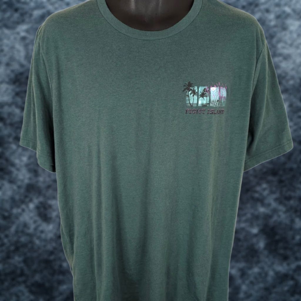 UFC UFC Fight Island T Shirt Mens 2XL Green MMA Short Sleeve Crew Neck Shirt Sports UFC Size US XXL / EU 58 / 5 - 1 Thumbnail