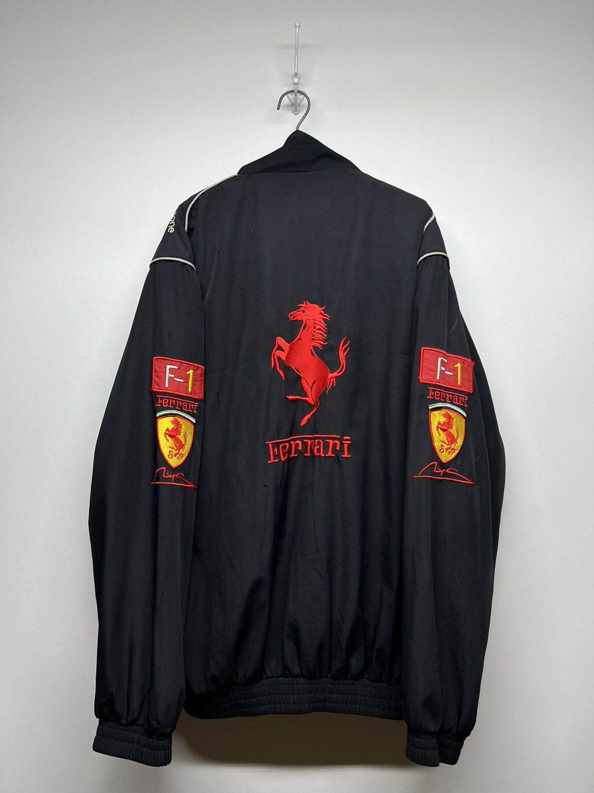 Vintage Y2k Ferrari F1 Faded Nylon Racing Jacket 00’s