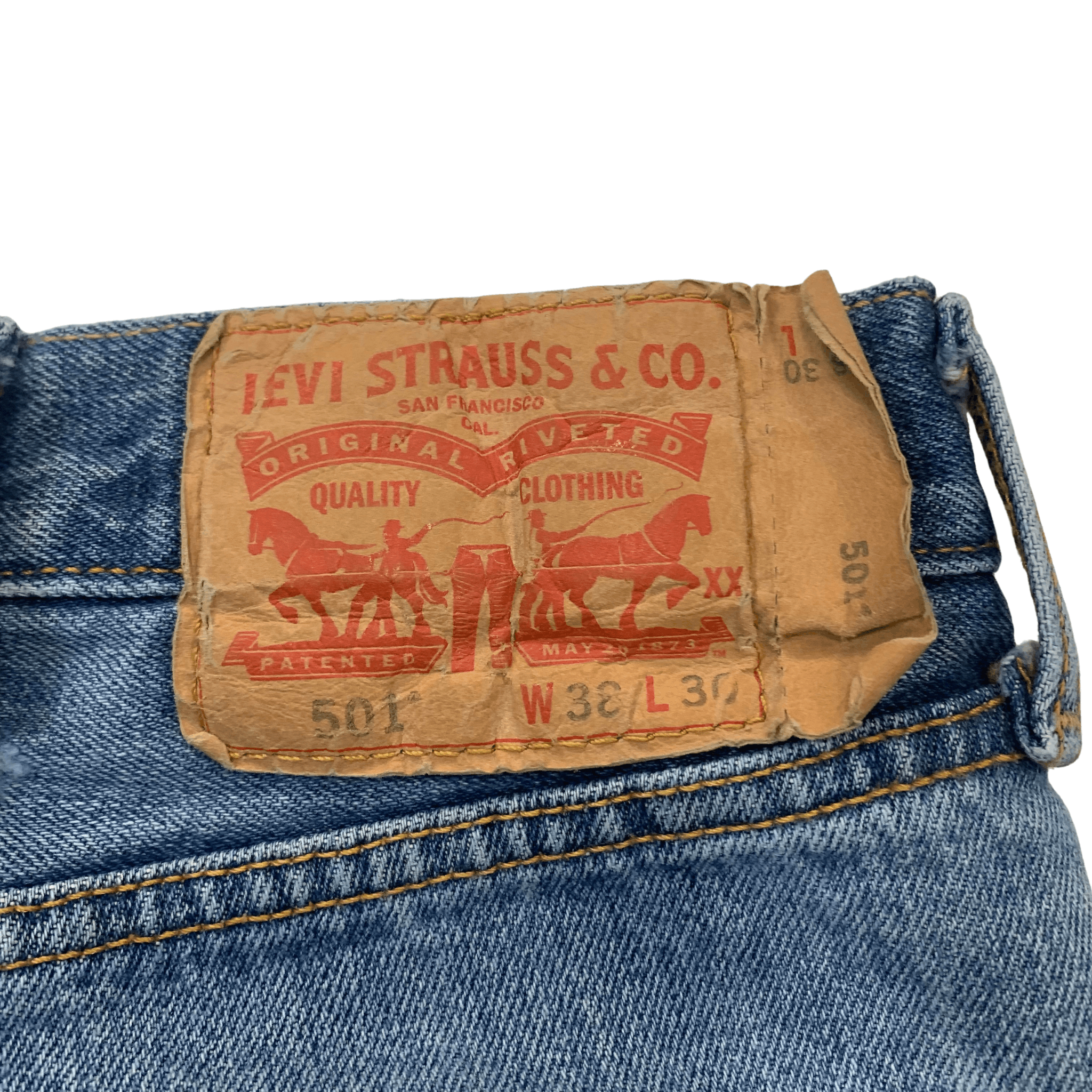 Levi's Levi's 501s Distressed Straight Leg Jeans | 38x30 Size US 38 / EU 54 - 3 Thumbnail