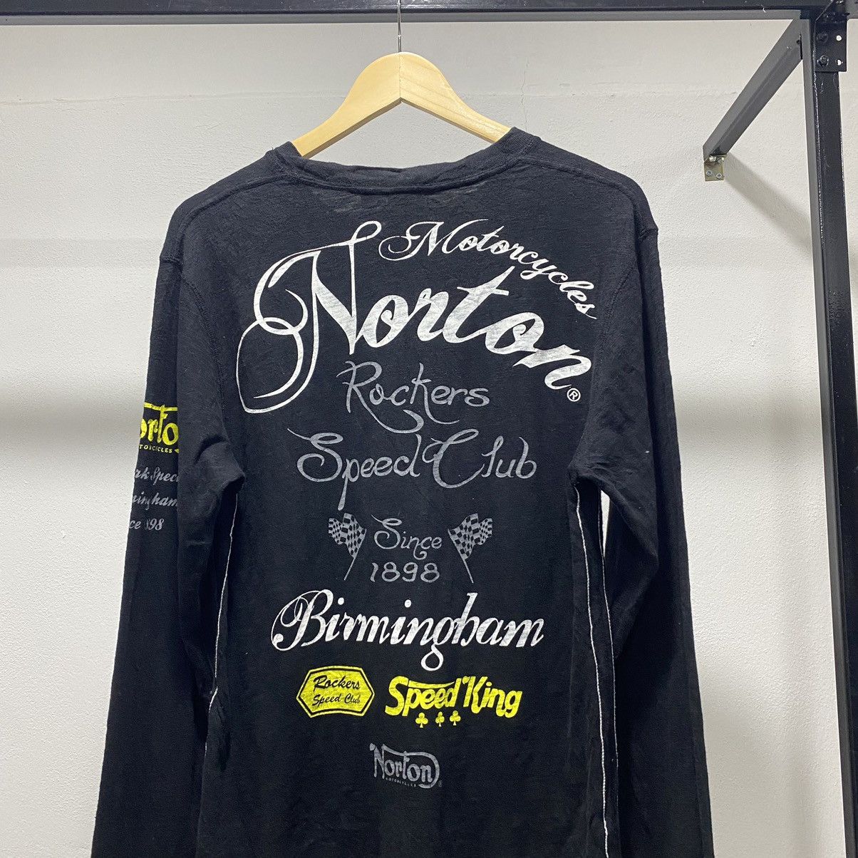 Japanese Brand Sick☠️ Norton Motor Racing Poem 90s Punk Y2K Size US S / EU 44-46 / 1 - 11 Thumbnail