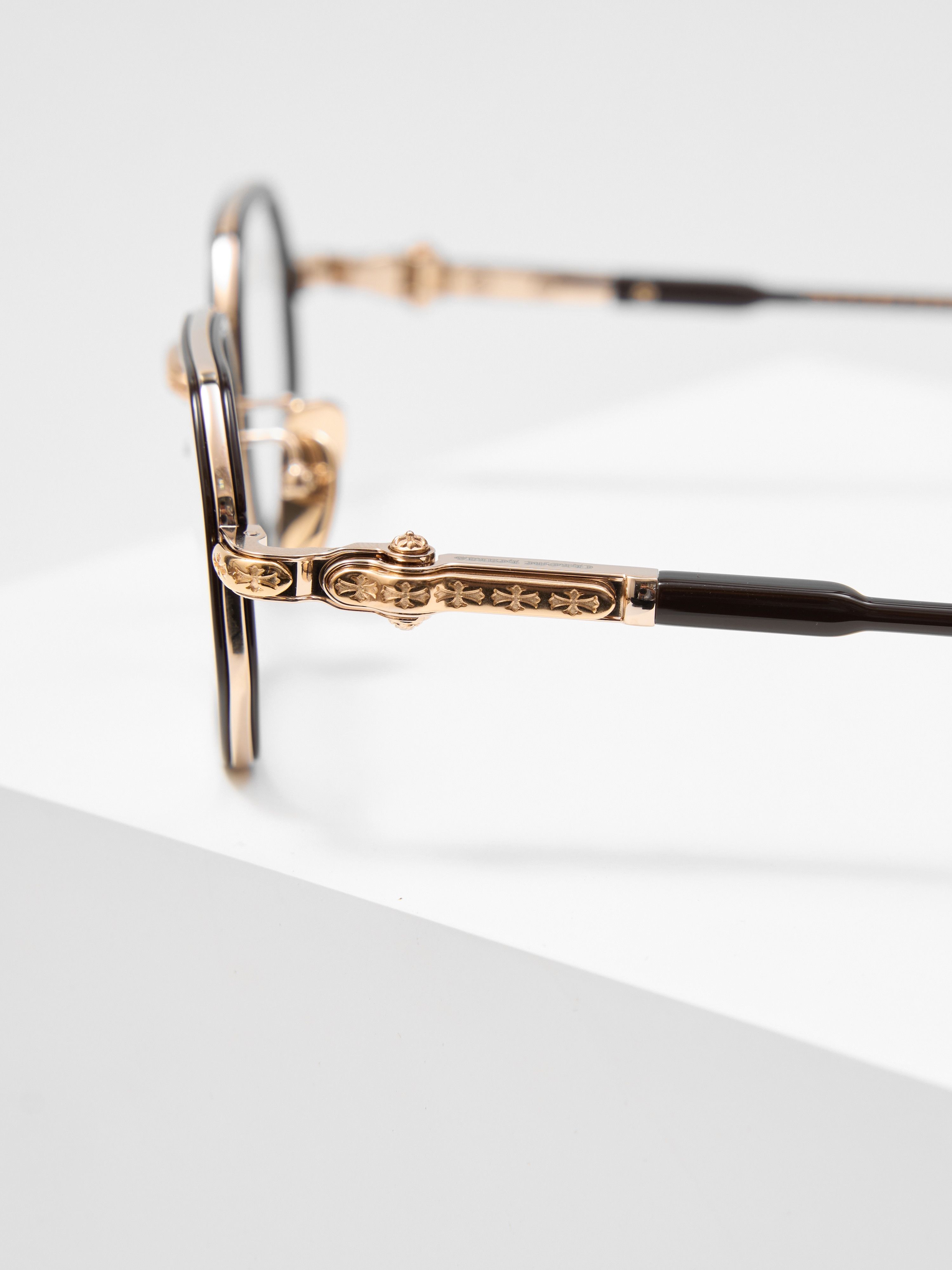 Chrome Hearts CHROME HEARTS TATTERS CLASSIC BROWN - GOLD PLATED GLASSES Size ONE SIZE - 3 Thumbnail