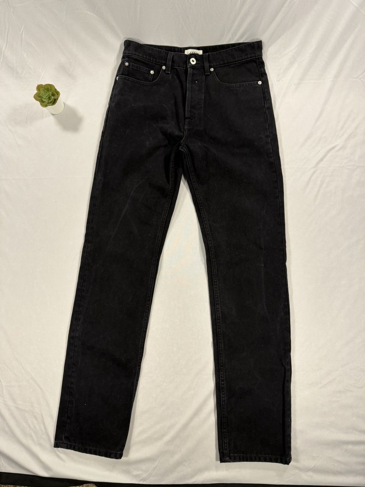 Lanvin Lanvin 2023 Curb Denim Jeans All Black Size 32 Trousers Size US 32 / EU 48 - 2 Thumbnail