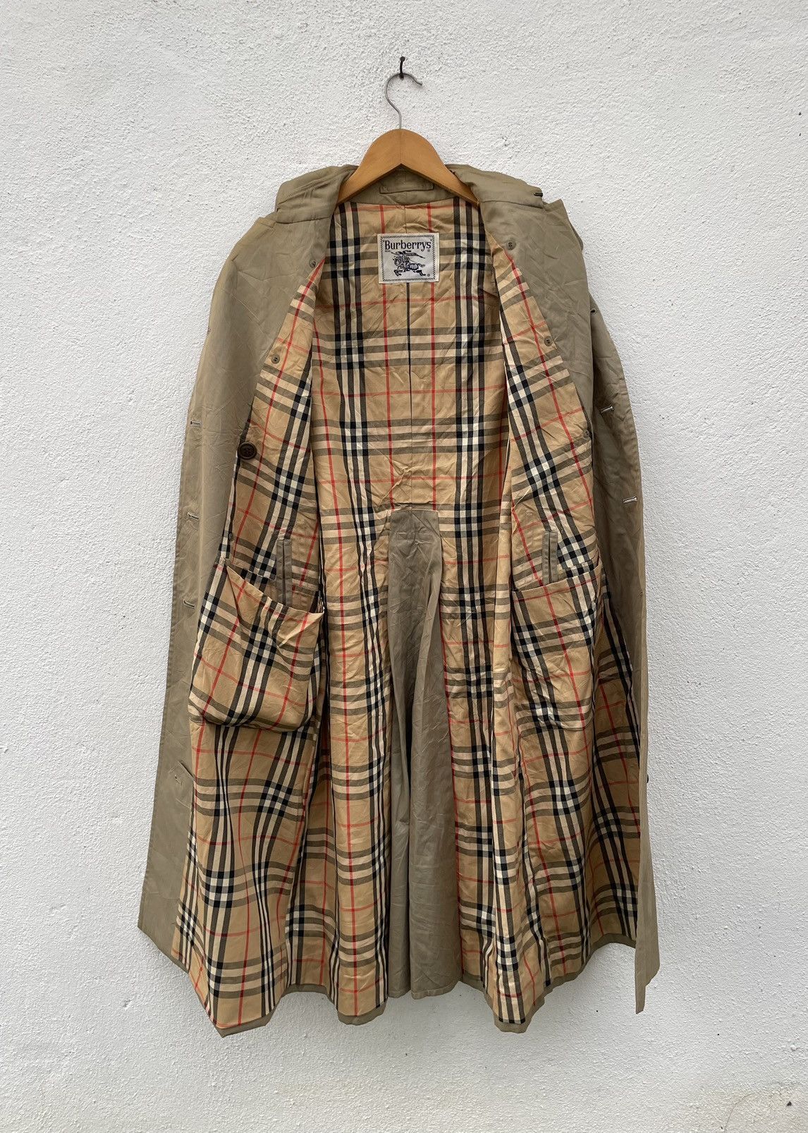 Burberry Prorsum × Vintage Vintage Burberry Nova Check Double Breasted Trench Jacket Size US M / EU 48-50 / 2 - 12 Thumbnail