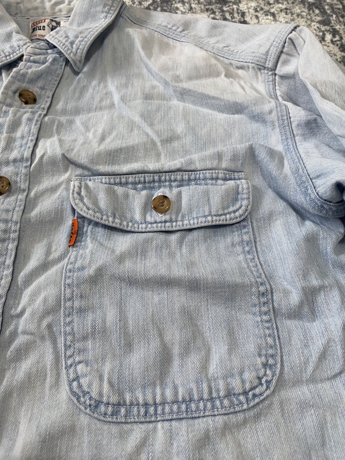 Levi's Vintage Clothing Vintage cowboy baby blue levis shirt button up 90s Size US M / EU 48-50 / 2 - 7 Thumbnail