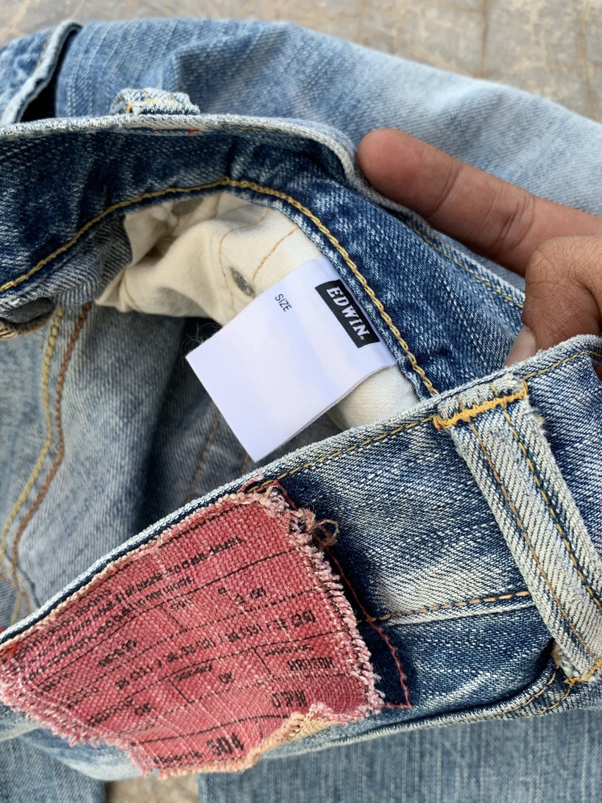 Edwin vintage edwin 504 blue jeans faded japan Size US 33 - 13 Thumbnail